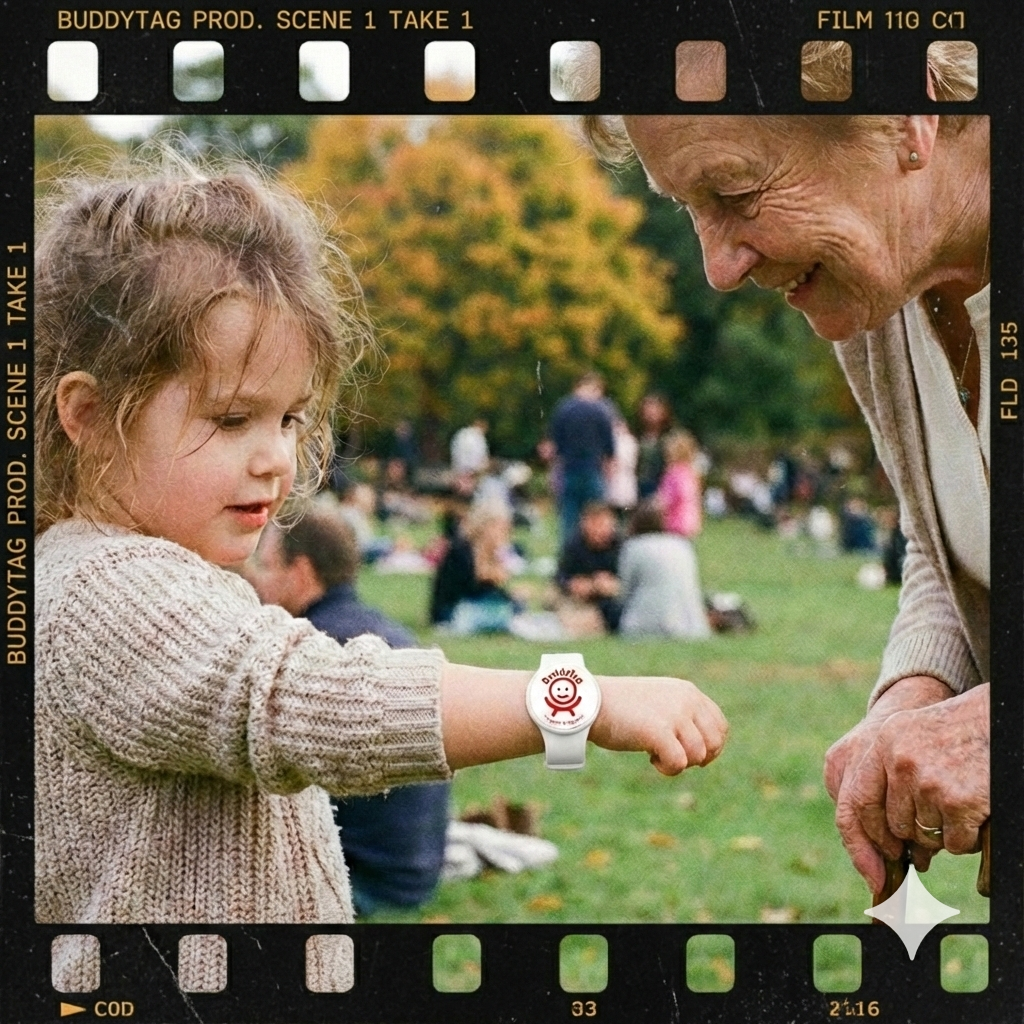 Bild från film om hur BuddyTag fungerar. Klicka för att se den.